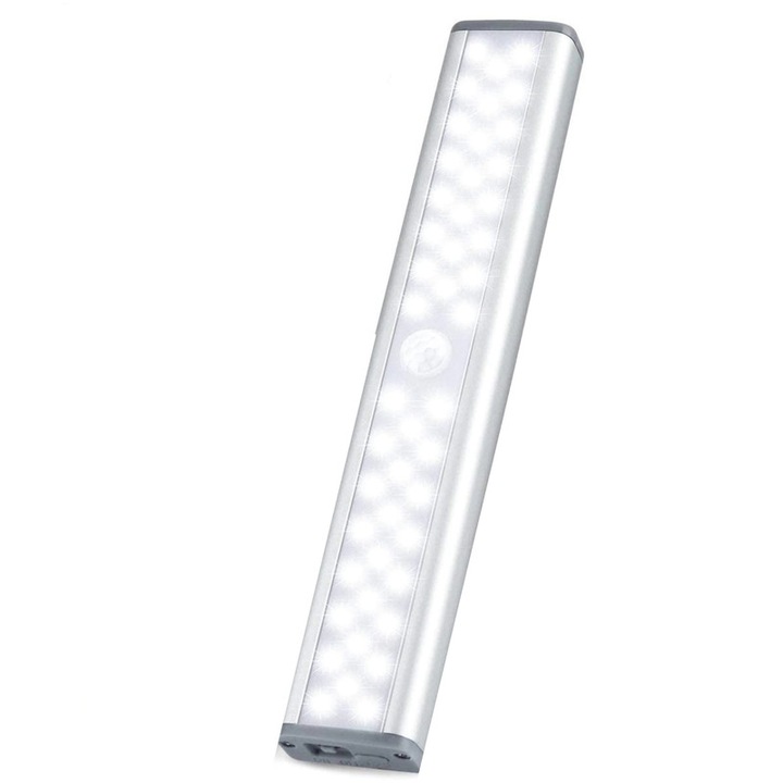 LED лампа, със сензор за движение, YYHengCMU, 46 LED диода, размери 3.9x19x2 см, регулируема яркост