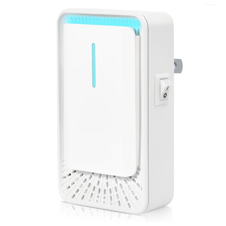 Purificator de aer cu ioni negativi YYHengCMU Tehnologie fara filtru, elimina formaldehida/PM2,5/fumul pasiv, functionare silentioasa la 15 dB, 3 W, plug-and-play, Potrivit pentru purificarea aerului in camere, bucatarii, 10 x 6 cm, alb