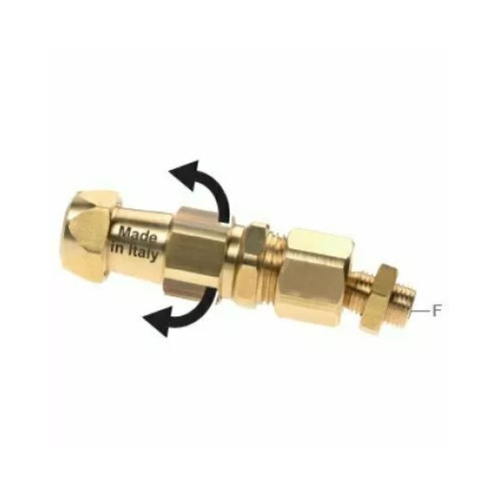 Регулируема месингова дюза, Arag, Златист