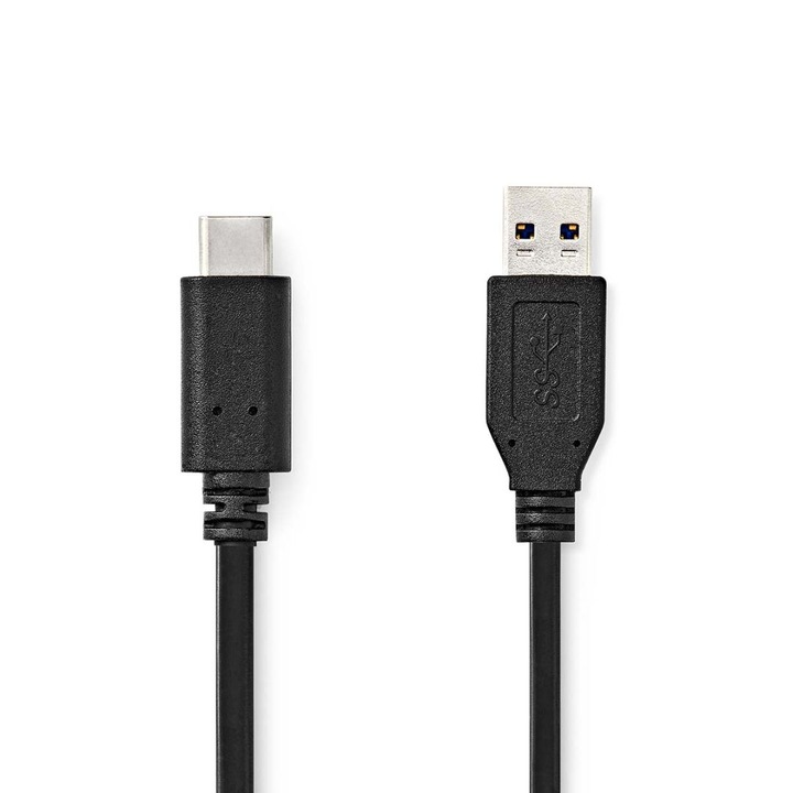 Кабел USB 3.2/USB-A, Nedis, Черен, 1м