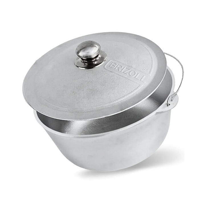 Ceaun Aluminiu Brizoll, 5L, 24x12cm, cu capac, ușor de transportat