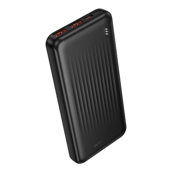 Baterie Externa Borofone 10.000mAh, 2x USB, Type-C, Indicator LED, QC 3.0, 22.5W, PD20W, 37Wh - 21593