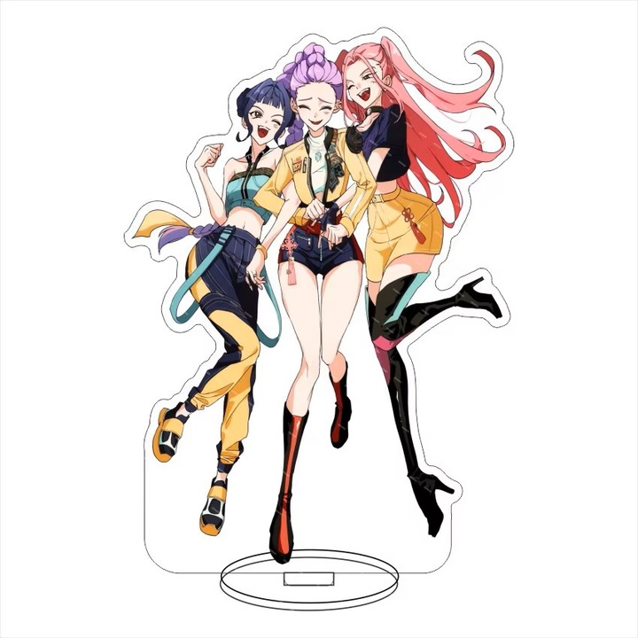 Figurina din acril Funny Party Team, set 3 personaje K-Pop, multicolor, 16cm