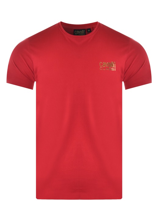 Tricou barbati, Cavalli, D001063-B001, rosu, bumbac