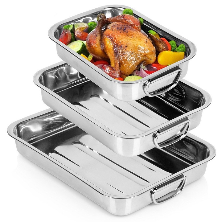 Set 3 Tavi Copt Artemis, inox, Argintie