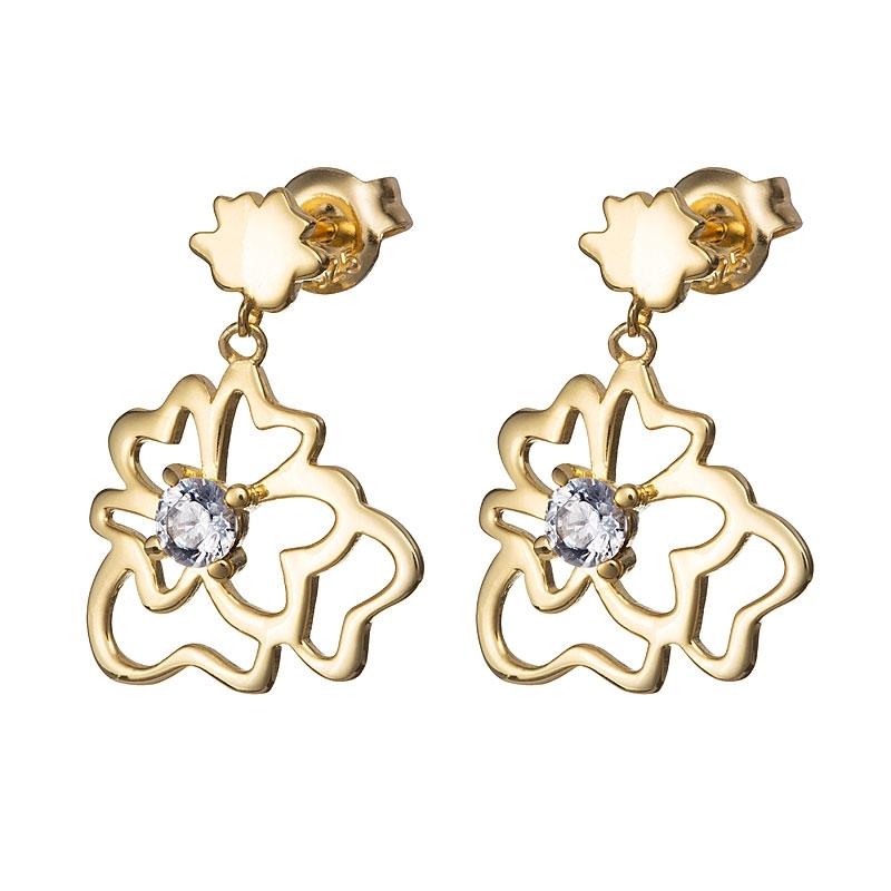 Cercei de argint Preciosa, White, Young, Auriu