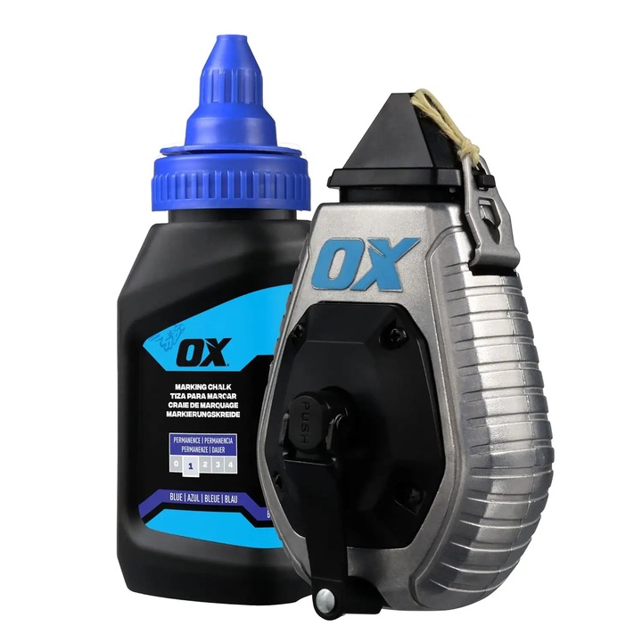 Dispozitiv de trasat linie cu creta, corp aluminiu, linie KEVLAR 30 m, raport 6:1 – OX-P630701