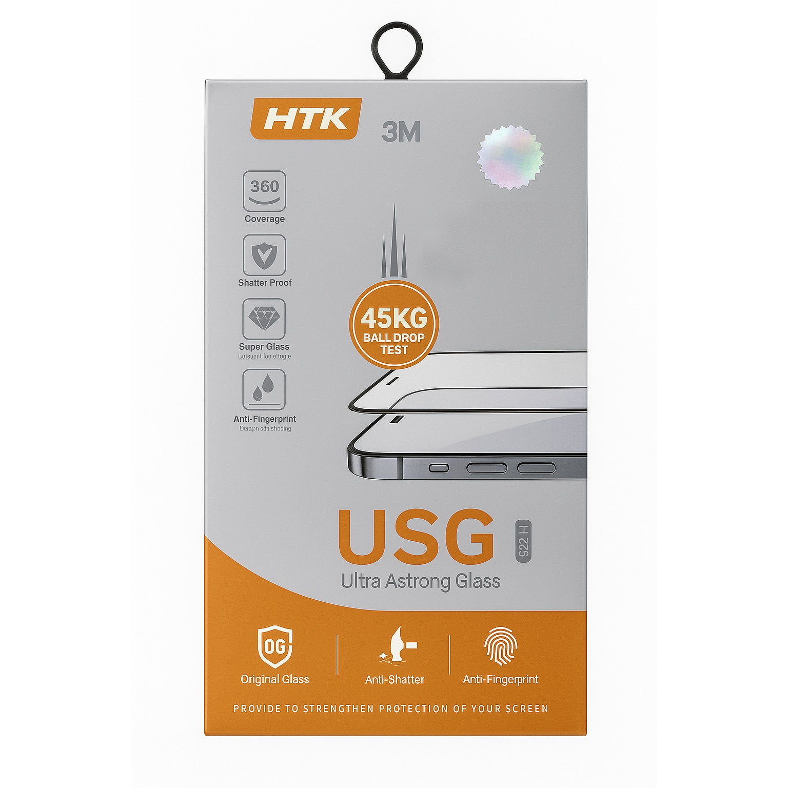 Folie sticlă pentru iPhone 14 Pro, USG, Nano Super Glass, rezistență 45kg, anti-zgârieturi, transparent