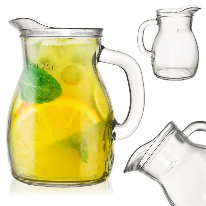 Carafa din sticla Artemis, 300ml, transparent, 10,5x7,5x11,5cm