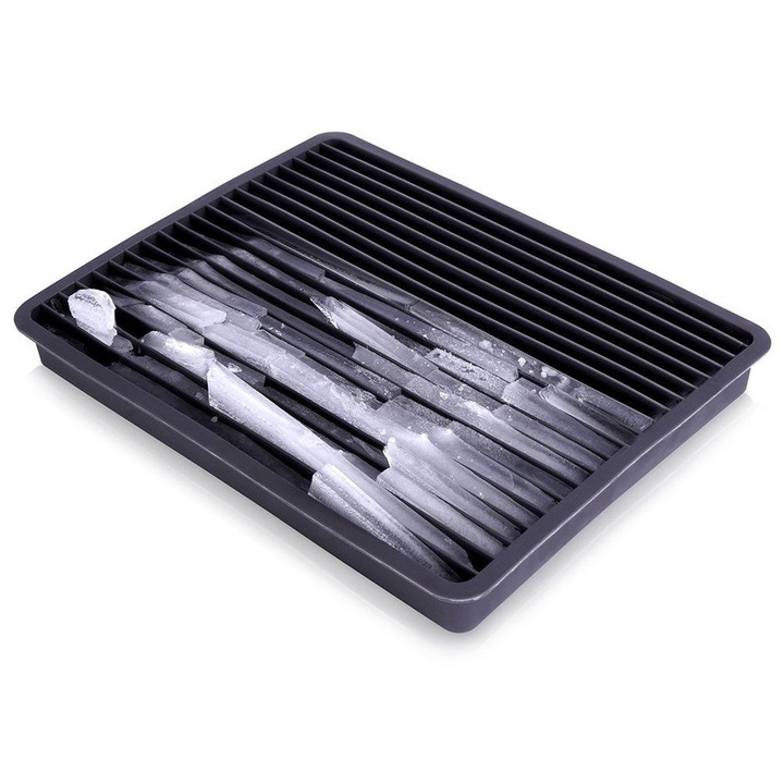 Forma cuburi de gheata, Artemis, silicon, 18x14,5x2cm, negru