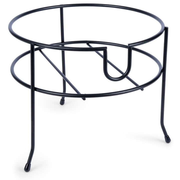 Artemis Fém Tartó Robinetes Üveghez, 23,5x23x19cm, Fekete