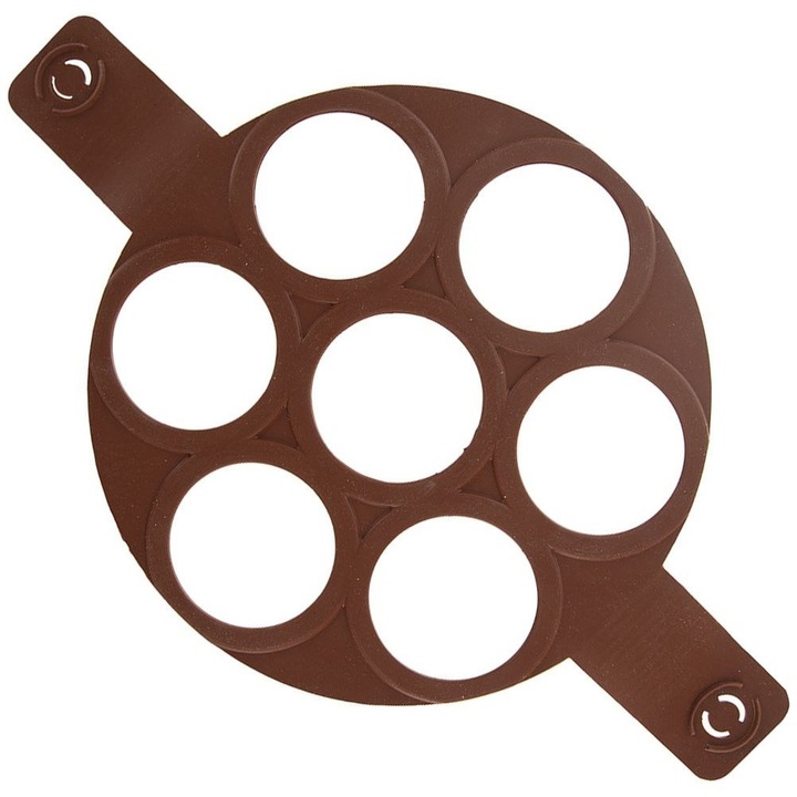 Forma din silicon pentru oua, Artemis, 7 oua, 40x24x1cm, Maro