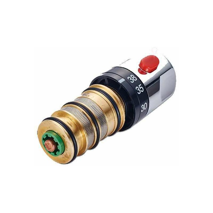 Cartus termostatic pentru baterie de dus, metal, 87.3mm, aurie