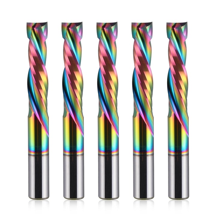 Set freze din carbide, 6 mm, 5 piese, pentru prelucrarea lemnului