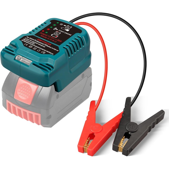 Cabluri de pornire pentru baterii Bosch 18V, compatibile cu vehicule 12V, 11 AWG