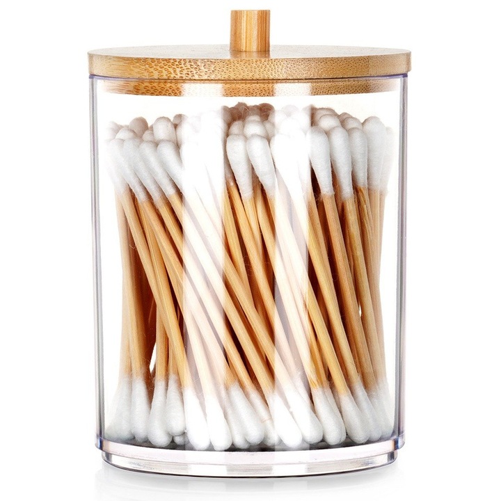 Recipient pentru Betisoare Cosmetice, Artemis, transparent, 7x10cm