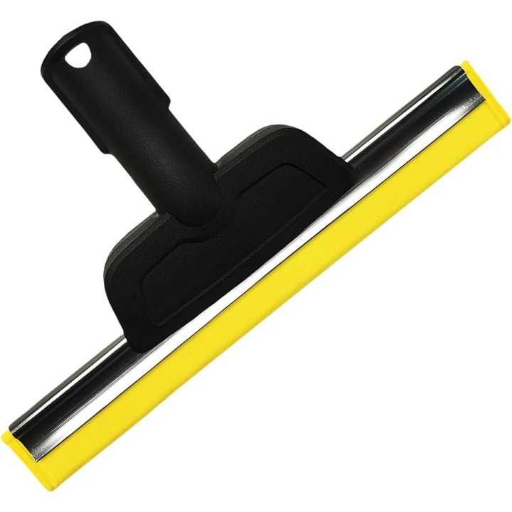 Racleta/stergator pentru geamuri compatibil cu Karcher SC1/SC2/SC3/SC4/SC5/SC7/CTK10/CTK20, pentru curatare cu abur, curatare fara urme, negru/galben, 1 buc