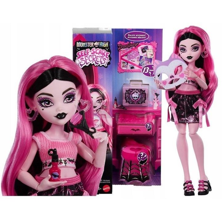 LALKA MONSTER HIGH SELF-SCARE SECRETS Draculaura + akcesoria JHK43