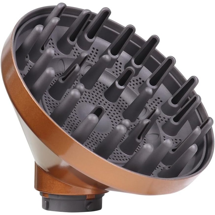 Difuzor pentru uscator de par, compatibil cu Dyson Airwrap, pentru par ondulat si cret, aurie, dimensiune perfecta