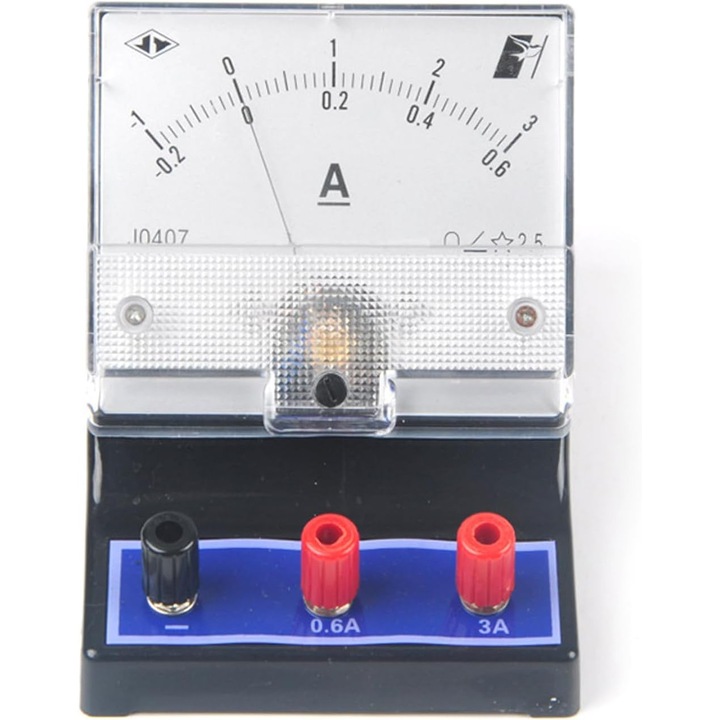 Ampermetru analogic, 0-10A, 0-100V, pentru laboratoare, dimensiune 10x15cm