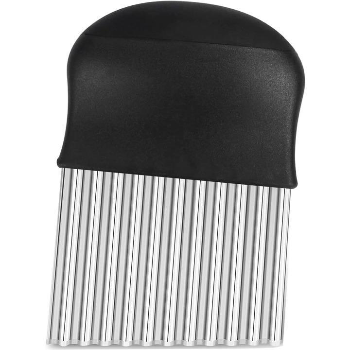Feliator cartofi, cutit ondulat, inox, manere ergonomic, 20cm