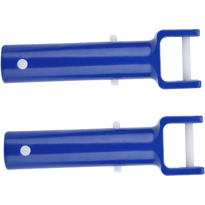 Set 2 bucati, capete de aspirator pentru piscina in forma de V, accesorii de curatare cu maner, compatibile cu piscine din vinil, albastru