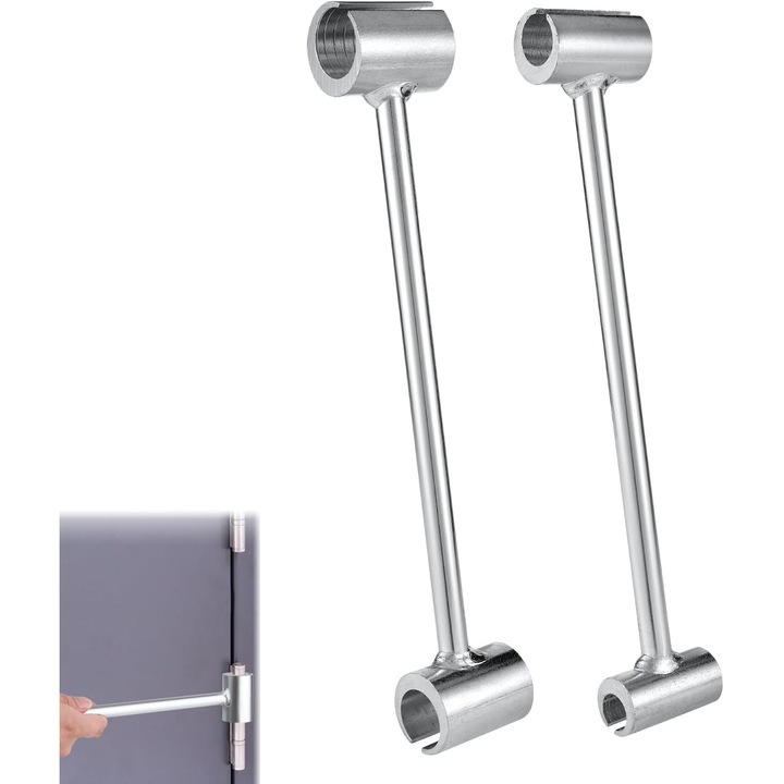Chei pentru reglare balamale, set 2 bucati, 8-19 mm si 19-25 mm, din otel, pentru balamale cu bolt rotund, argintiu