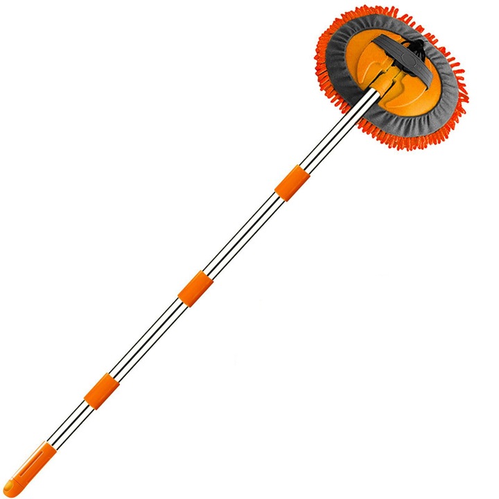 Perie telescopica pentru spalat masina 160cm, burete microfibra, set mop, multicolor