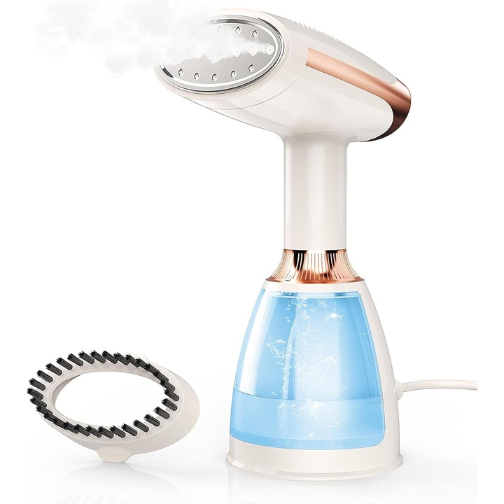 Aburitor vertical portabil, fier de calcat cu abur 1500W, rezervor 280ml, incalzire rapida 25 s, abur 33 g/min, dezinfectare 99.99%, pentru toate tesaturile, multicolor