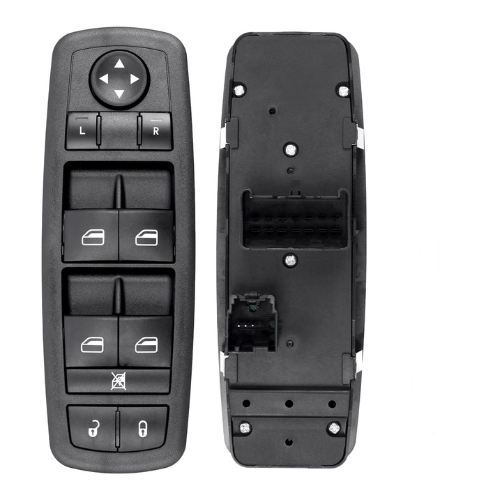 Comutator master geamuri 25401-9N00D, pentru partea soferului (stanga), compatibil cu G37 2009-2013, Q40 2015, QX56 2011-2012, Maxima 2009-2012, G25 2011-2012, G35 2007-2008, inlocuitor, usor de instalat, negru, 1 bucata