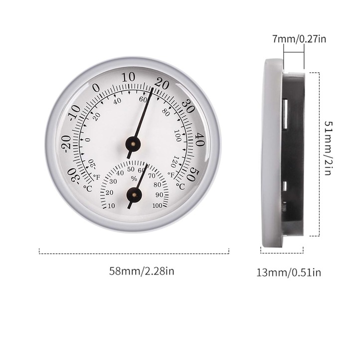 Termometru higrometru, monitor de umiditate si temperatura, termometru si higrometru de interior pentru control fiabil si confortabil al temperaturii interioare
