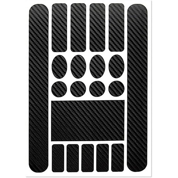 1 coala autocolante pentru biciclete, cadru protector, autocolante antizgarieturi, autocolante pentru biciclete, biciclete de sosea (negru carbon) - folie de protectie pentru biciclete