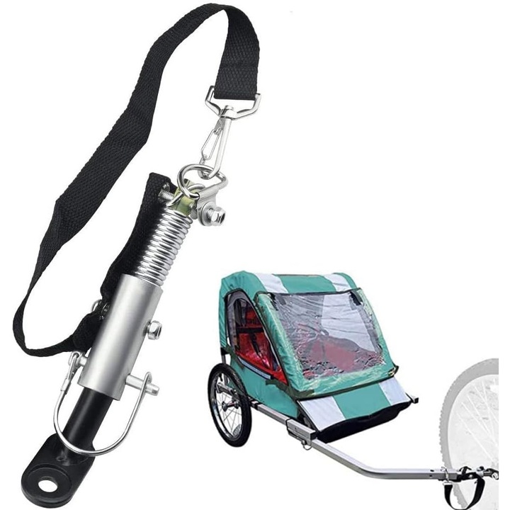 Carlig de remorca pentru bicicleta, Conector pentru carlig de remorca pentru bicicleta, Adaptor din otel pentru carlig de remorca pentru bicicleta, Cuplaj pentru carlig de remorca pentru bicicleta