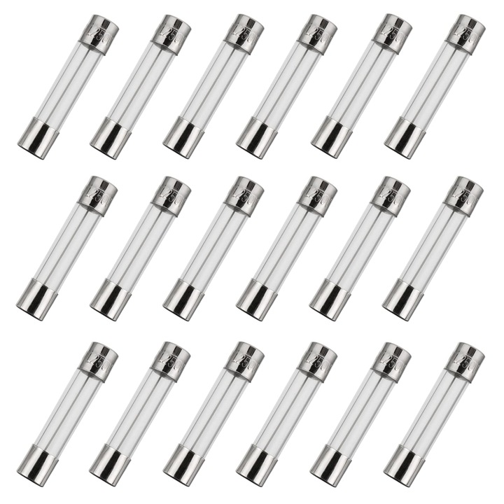 Gyors üvegbiztosítékok 4A 250V 6x30mm, 18 db-os készlet
