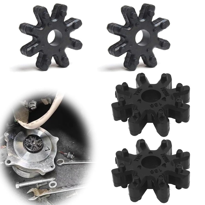 Set 10 bucati, Cuplaje flexibile pentru coloana de directie 56315-2K000FFF, din plastic rezistent, rezistente la apa si coroziune, care reduc vibratii si zgomot, Negru