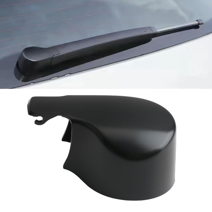 Capac brat stergator spate 5K6955435/5K6955427A, compatibil Volkswagen Golf 6, Golf MK7, Passat B8, Touran 5K6, din plastic rezistent, ecologic, montaj usor, protectie completa, Negru, 2 bucati
