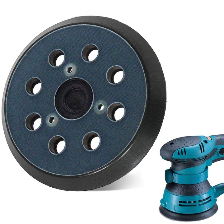 Discuri de slefuire set 8 gauri, 8 bucati, pentru Makita, cauciuc, durabil, 125mm