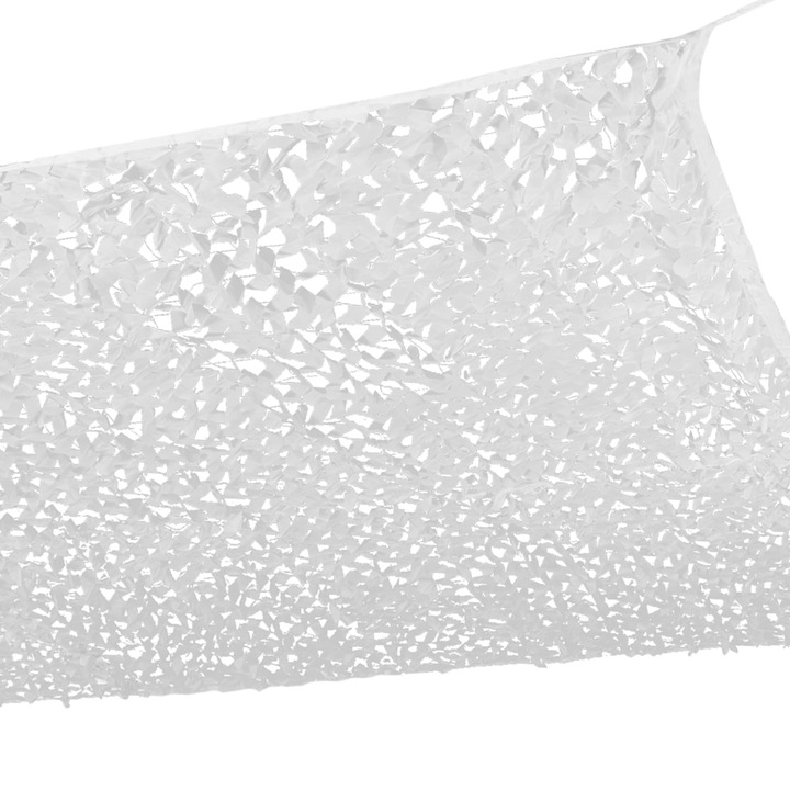 Panza de umbrire rectangulara, design camuflaj, 400x300cm, alb murdar