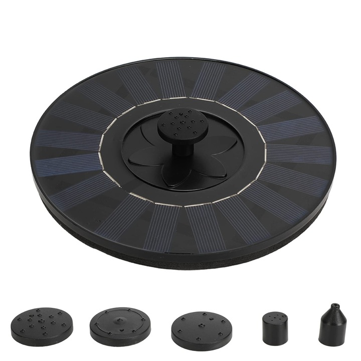 Fantana solara flotanta 2W, eficienta ridicata, economisire energie, pentru caracteristici de apa in gradina