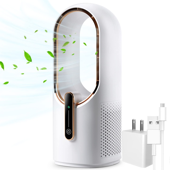 Ventilator de birou 30cm, 3 viteze, control tactil, functionare silentioasa, pentru birou si dormitor