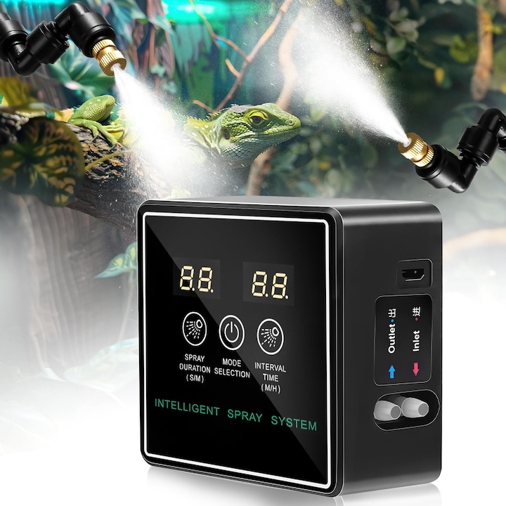 Umidificator portabil, 360° rotativ, 2/8 ore, lumina de noapte calda, pentru dormitoare, birouri, masini