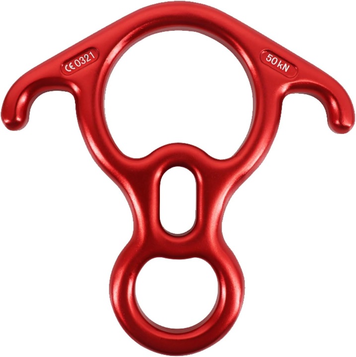 Dispozitiv de coborare, 35kN 50kN, aluminiu 7075, pentru escalada, set accesorii