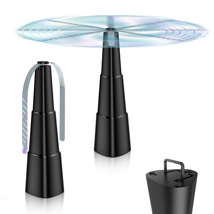 Ventilator repelent insecte set 2 bucati, design sigur, portabil, functie pliabila, multicolor