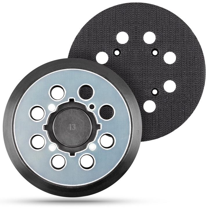 Paduri de slefuit excentrice de 5 inch, 4 gauri pentru suruburi, 8 gauri pentru prindere, multicolor