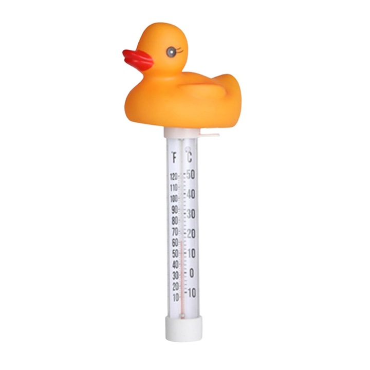 Termometru flotant pentru piscina, design animal, -10C la 50C, 2.5x21cm