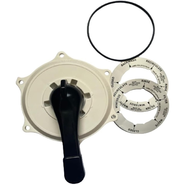 Valva multiport 2 inch alba, set de inlocuire pentru montare laterala si superioara, accesorii piscina