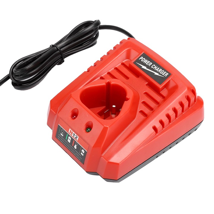 Incarcator pentru acumulatori M12, 3.5A, ABS, multicolor