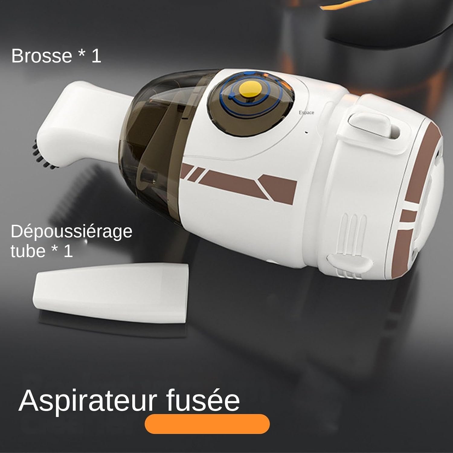 Aspirator de birou portabil, compact, putere mare, alb, 20x10x10cm