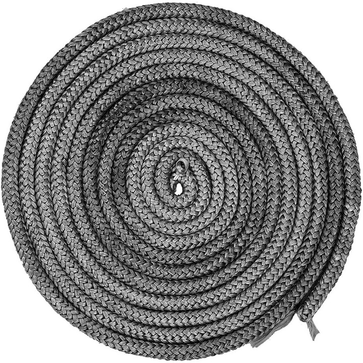 Garnitura usa soba, 10mm x 3m, fibra de sticla rotunda, rezistenta la caldura
