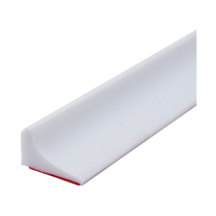Prag de dus, bariera de etansare din silicon 100 cm, autoadeziv, pliabil, anti-inundatii, rezistent la mucegai, alb, 1 buc